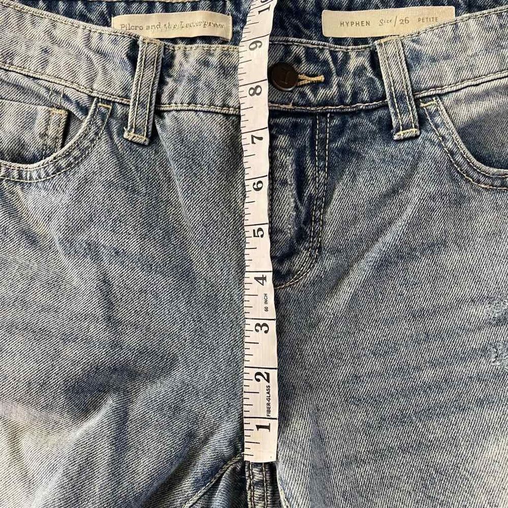Pilcro & the Letterpress Anthropologie Frayed Hem Straight Leg Jeans - Picture 6 of 9